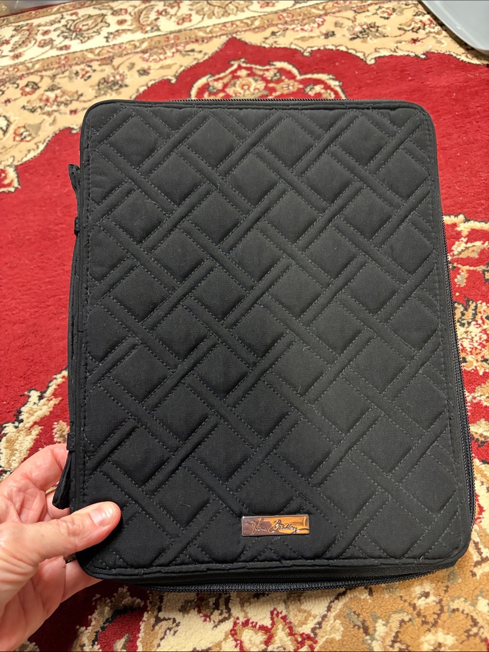 Vera Bradley Quilted Black Tablet Sleeve